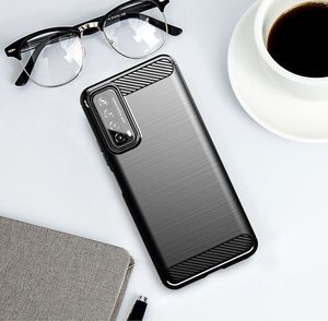 Hurtel Carbon Case elastyczne etui pokrowiec Huawei P Smart 2021 czarny 9