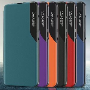 Hurtel Eco Leather View Case elegancki futerał etui z klapką i funkcją podstawki Samsung Galaxy M51 niebieski 3