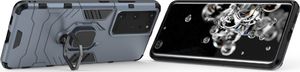 Hurtel Ring Armor pancerne hybrydowe etui pokrowiec + magnetyczny uchwyt Samsung Galaxy S21 Ultra 5G niebieski 7