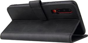 Hurtel Magnet Case elegancki futerał etui pokrowiec z klapką i funkcją podstawki Huawei P30 czarny 2