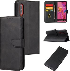 Hurtel Magnet Case elegancki futerał etui pokrowiec z klapką i funkcją podstawki Huawei P30 czarny 6