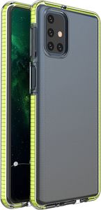Hurtel Spring Case pokrowiec żelowe etui z kolorową ramką do Samsung Galaxy M51 żółty 1