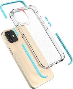 Hurtel Spring Armor żelowy elastyczny pancerny pokrowiec z kolorową ramką do iPhone 12 mini różowy 2