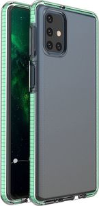 Hurtel Spring Case pokrowiec żelowe etui z kolorową ramką do Samsung Galaxy M51 miętowy 1