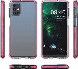 Hurtel Spring Case pokrowiec żelowe etui z kolorową ramką do Samsung Galaxy M51 niebieski 3