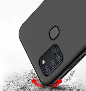 Hurtel Silicone Case elastyczne silikonowe etui pokrowiec Samsung Galaxy A21S czarny 2