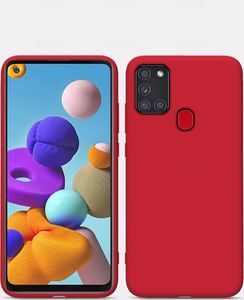 Hurtel Silicone Case elastyczne silikonowe etui pokrowiec Samsung Galaxy A21S różowy 17