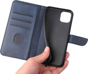 Hurtel Magnet Case elegancki futerał etui pokrowiec z klapką i funkcją podstawki iPhone 11 Pro Max niebieski 5