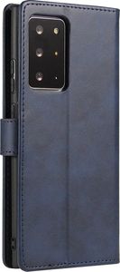 Hurtel Magnet Case elegancki futerał etui pokrowiec z klapką i funkcją podstawki Samsung Galaxy Note 20 Ultra niebieski 3