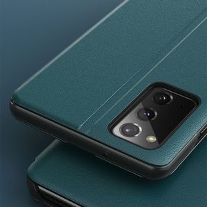 Hurtel Eco Leather View Case elegancki futerał etui z klapką i funkcją podstawki Samsung Galaxy S20 FE 5G czarny 12