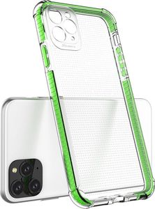 Hurtel Spring Armor żelowy elastyczny pancerny pokrowiec z kolorową ramką do iPhone 11 Pro Max różowy 4