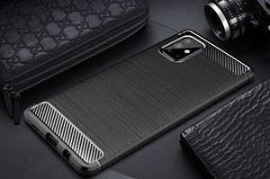 Hurtel Carbon Case elastyczne etui pokrowiec Samsung Galaxy M51 czarny 14