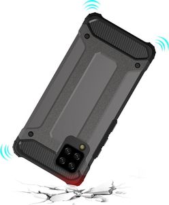 Hurtel Hybrid Armor pancerne hybrydowe etui pokrowiec Samsung Galaxy A42 5G czarny 8