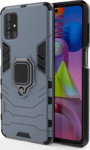 Hurtel Ring Armor pancerne hybrydowe etui pokrowiec + magnetyczny uchwyt Samsung Galaxy M51 niebieski 3