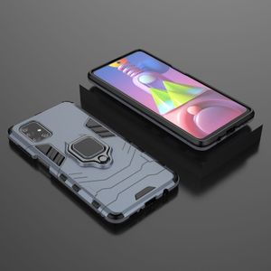 Hurtel Ring Armor pancerne hybrydowe etui pokrowiec + magnetyczny uchwyt Samsung Galaxy M51 niebieski 4