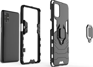 Hurtel Ring Armor pancerne hybrydowe etui pokrowiec + magnetyczny uchwyt Samsung Galaxy M51 niebieski 6
