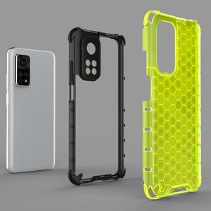 Hurtel Honeycomb etui pancerny pokrowiec z żelową ramką Xiaomi Mi 10 Pro / Xiaomi Mi 10 zielony 5