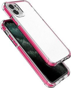 Hurtel Spring Armor żelowy elastyczny pancerny pokrowiec z kolorową ramką do iPhone 11 czerwony 5
