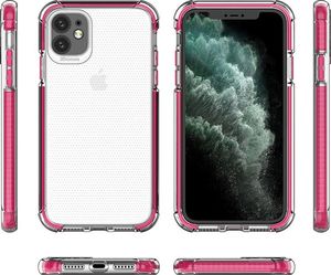Hurtel Spring Armor żelowy elastyczny pancerny pokrowiec z kolorową ramką do iPhone 11 niebieski 3