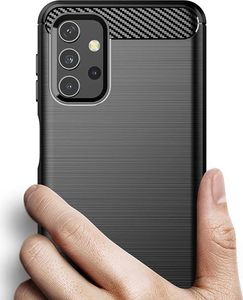 Hurtel Carbon Case elastyczne etui pokrowiec Samsung Galaxy A32 5G czarny 6