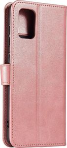 Hurtel Magnet Case elegancki futerał etui pokrowiec z klapką i funkcją podstawki Samsung Galaxy A71 5G różowy 3