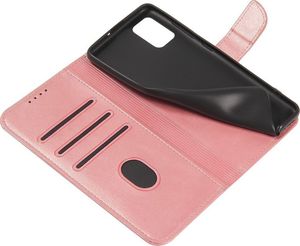 Hurtel Magnet Case elegancki futerał etui pokrowiec z klapką i funkcją podstawki Samsung Galaxy A71 5G różowy 6