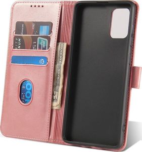 Hurtel Magnet Case elegancki futerał etui pokrowiec z klapką i funkcją podstawki Samsung Galaxy A71 5G różowy 7