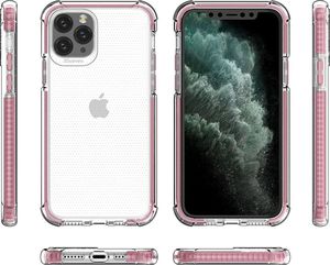 Hurtel Spring Armor żelowy elastyczny pancerny pokrowiec z kolorową ramką do iPhone 11 Pro czerwony 3
