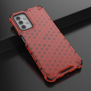 Hurtel Honeycomb etui pancerny pokrowiec z żelową ramką Samsung Galaxy A32 5G czerwony 4