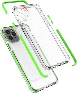 Hurtel Spring Armor żelowy elastyczny pancerny pokrowiec z kolorową ramką do iPhone 11 Pro Max niebieski 2