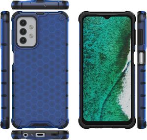 Hurtel Honeycomb etui pancerny pokrowiec z żelową ramką Samsung Galaxy A32 5G niebieski 2