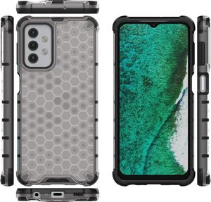 Hurtel Honeycomb etui pancerny pokrowiec z żelową ramką Samsung Galaxy A32 5G przezroczysty 2