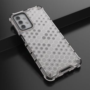 Hurtel Honeycomb etui pancerny pokrowiec z żelową ramką Samsung Galaxy A32 5G przezroczysty 4