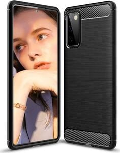 Hurtel Carbon Case elastyczne etui pokrowiec Samsung Galaxy S20 FE 5G czarny 1