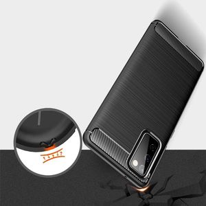 Hurtel Carbon Case elastyczne etui pokrowiec Samsung Galaxy S20 FE 5G czarny 4