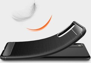 Hurtel Carbon Case elastyczne etui pokrowiec Samsung Galaxy S20 FE 5G czarny 6