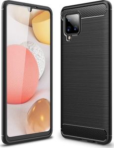 Hurtel Carbon Case elastyczne etui pokrowiec Samsung Galaxy A42 5G czarny 1