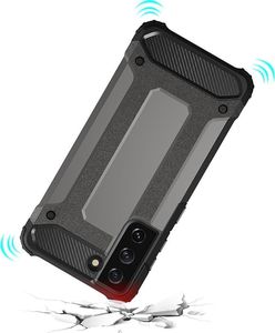 Hurtel Hybrid Armor pancerne hybrydowe etui pokrowiec Samsung Galaxy S21 5G czarny 6