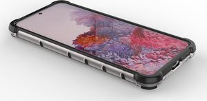 Hurtel Honeycomb etui pancerny pokrowiec z żelową ramką Samsung Galaxy S21 5G czarny 11