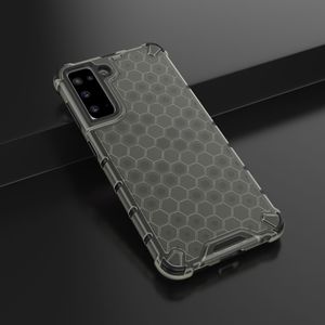 Hurtel Honeycomb etui pancerny pokrowiec z żelową ramką Samsung Galaxy S21 5G czarny 14