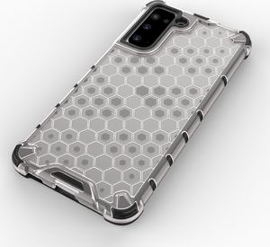 Hurtel Honeycomb etui pancerny pokrowiec z żelową ramką Samsung Galaxy S21 5G czarny 4