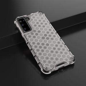 Hurtel Honeycomb etui pancerny pokrowiec z żelową ramką Samsung Galaxy S21 5G przezroczysty 14