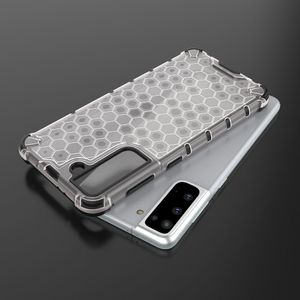 Hurtel Honeycomb etui pancerny pokrowiec z żelową ramką Samsung Galaxy S21 5G przezroczysty 8