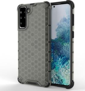 Hurtel Honeycomb etui pancerny pokrowiec z żelową ramką Samsung Galaxy S21+ 5G (S21 Plus 5G) czarny 1