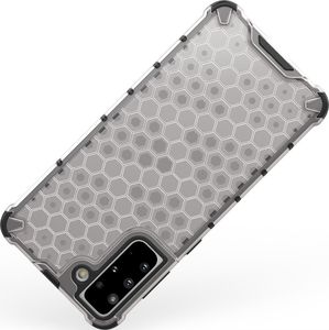 Hurtel Honeycomb etui pancerny pokrowiec z żelową ramką Samsung Galaxy S21+ 5G (S21 Plus 5G) czarny 6