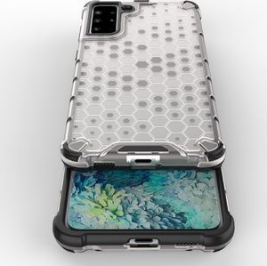 Hurtel Honeycomb etui pancerny pokrowiec z żelową ramką Samsung Galaxy S21+ 5G (S21 Plus 5G) czarny 9