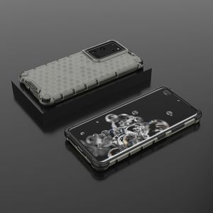 Hurtel Honeycomb etui pancerny pokrowiec z żelową ramką Samsung Galaxy S21 Ultra 5G czarny 13