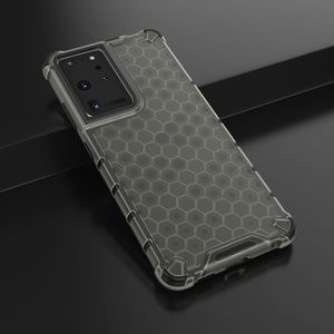 Hurtel Honeycomb etui pancerny pokrowiec z żelową ramką Samsung Galaxy S21 Ultra 5G czarny 14