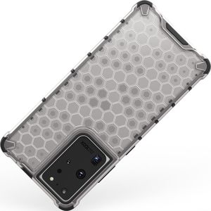 Hurtel Honeycomb etui pancerny pokrowiec z żelową ramką Samsung Galaxy S21 Ultra 5G czarny 6