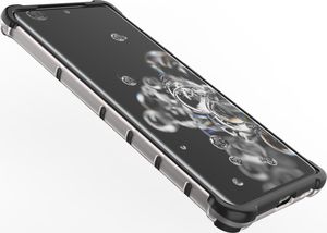 Hurtel Honeycomb etui pancerny pokrowiec z żelową ramką Samsung Galaxy S21 Ultra 5G czarny 10
